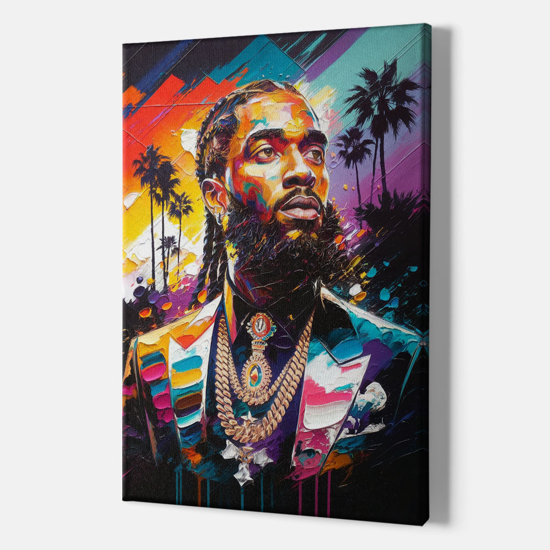Los Angeles Nipsey Hussle Tribute - Canvas Wall Art Indoor