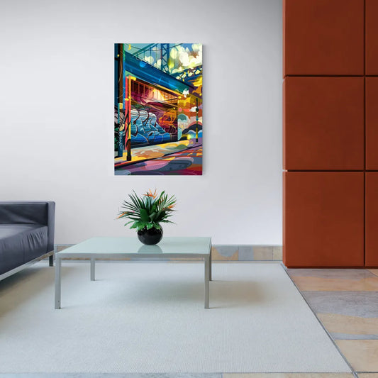 Oakland Street Art Scene - Canvas Wall Art Living Room