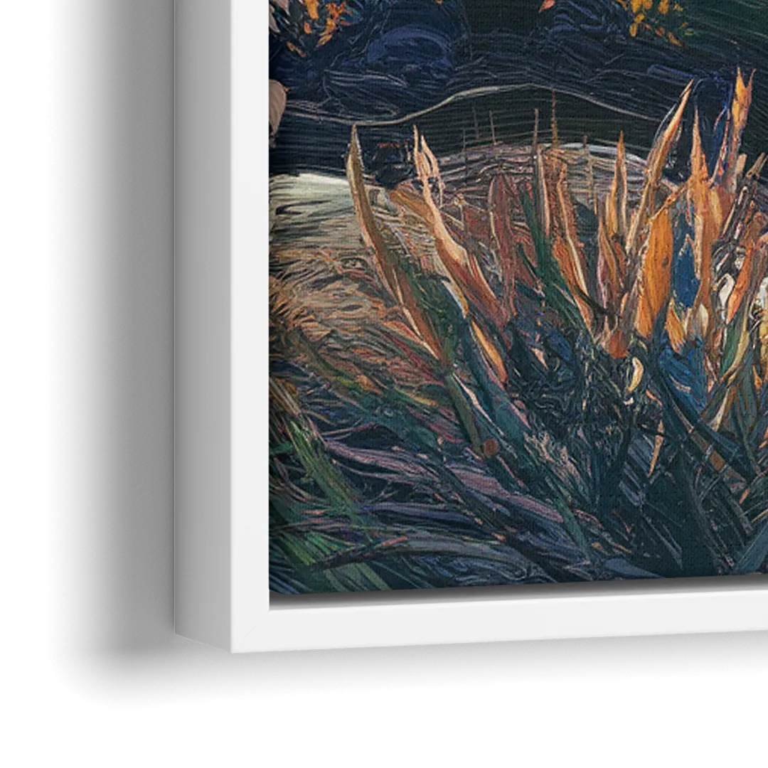 Big Sur Mountain Views - Close-Up White Frame Canvas