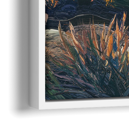 Big Sur Mountain Views - Close-Up White Frame Canvas