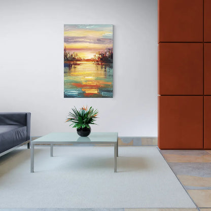 Buffalo Lake Erie Horizon - Canvas Wall Art Living Room