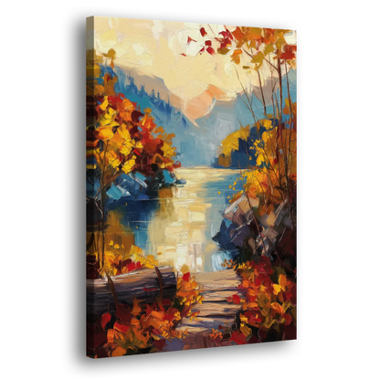 Bar Harbor Fall Foliage Views - Canvas Print Art Sides