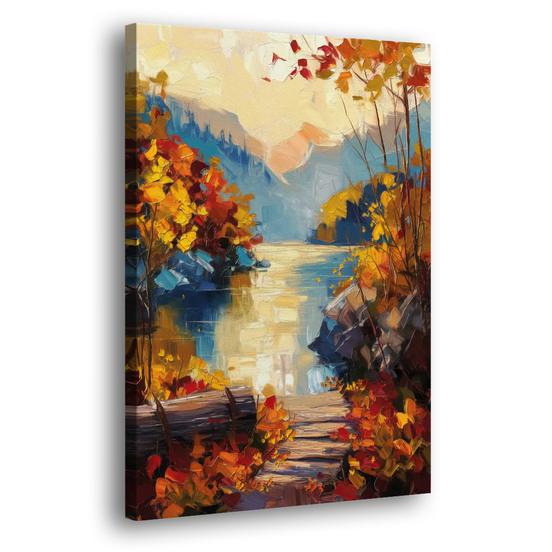 Bar Harbor Fall Foliage Views - Canvas Print Art Sides