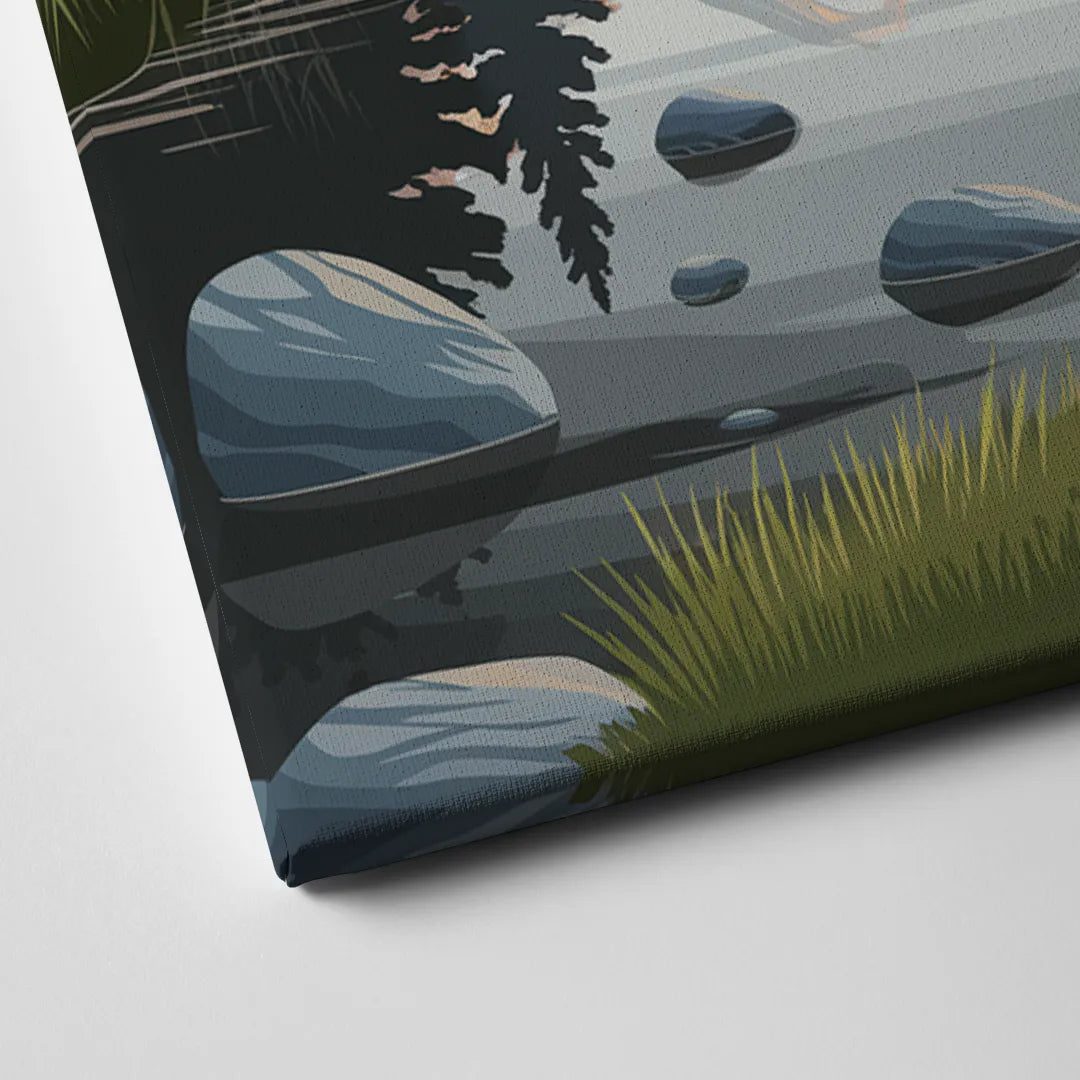 Jackson Hole Alpine Serenity Canvas Close Up