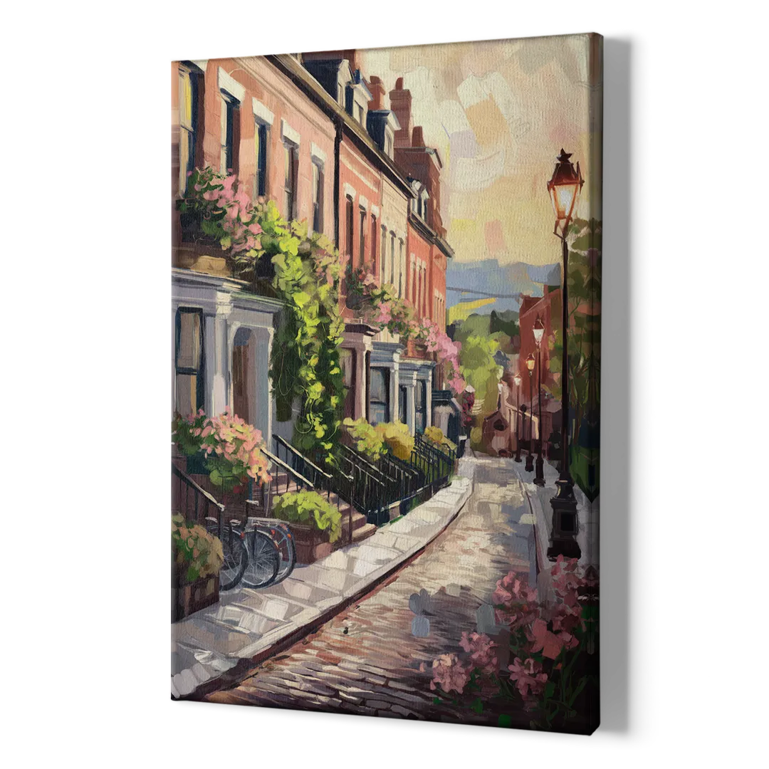 Rochester Cobblestone Streets - Canvas Print Art Sides