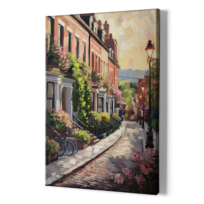 Rochester Cobblestone Streets - Canvas Print Art Sides
