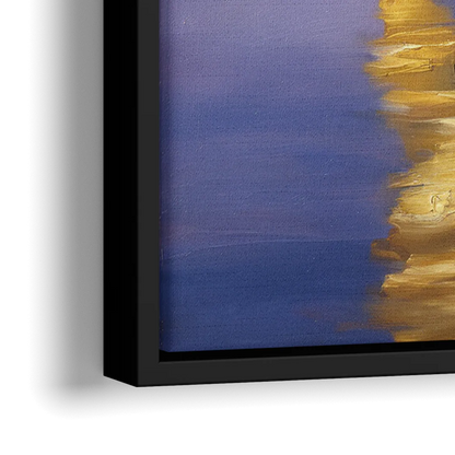 Oakland Bay Bridge View - Close-Up Black Frame Canvas