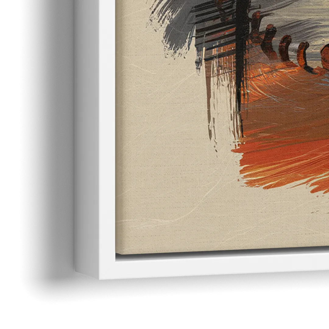 San Francisco Giants Logo Design - Close-Up White Frame Canvas