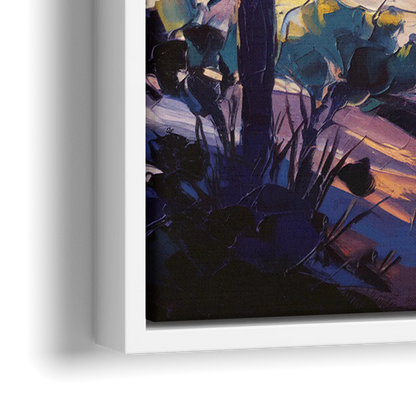 Chandler Desert Night Sky - Close-Up White Frame Canvas