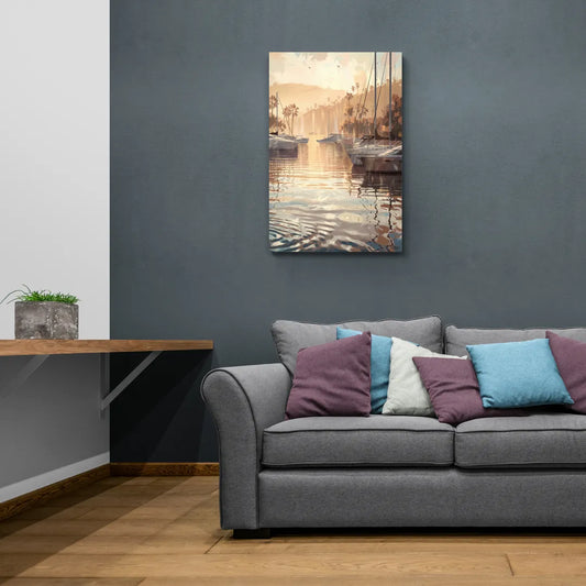 Mobile Scenic Harbor - Canvas Wall Art Living Room