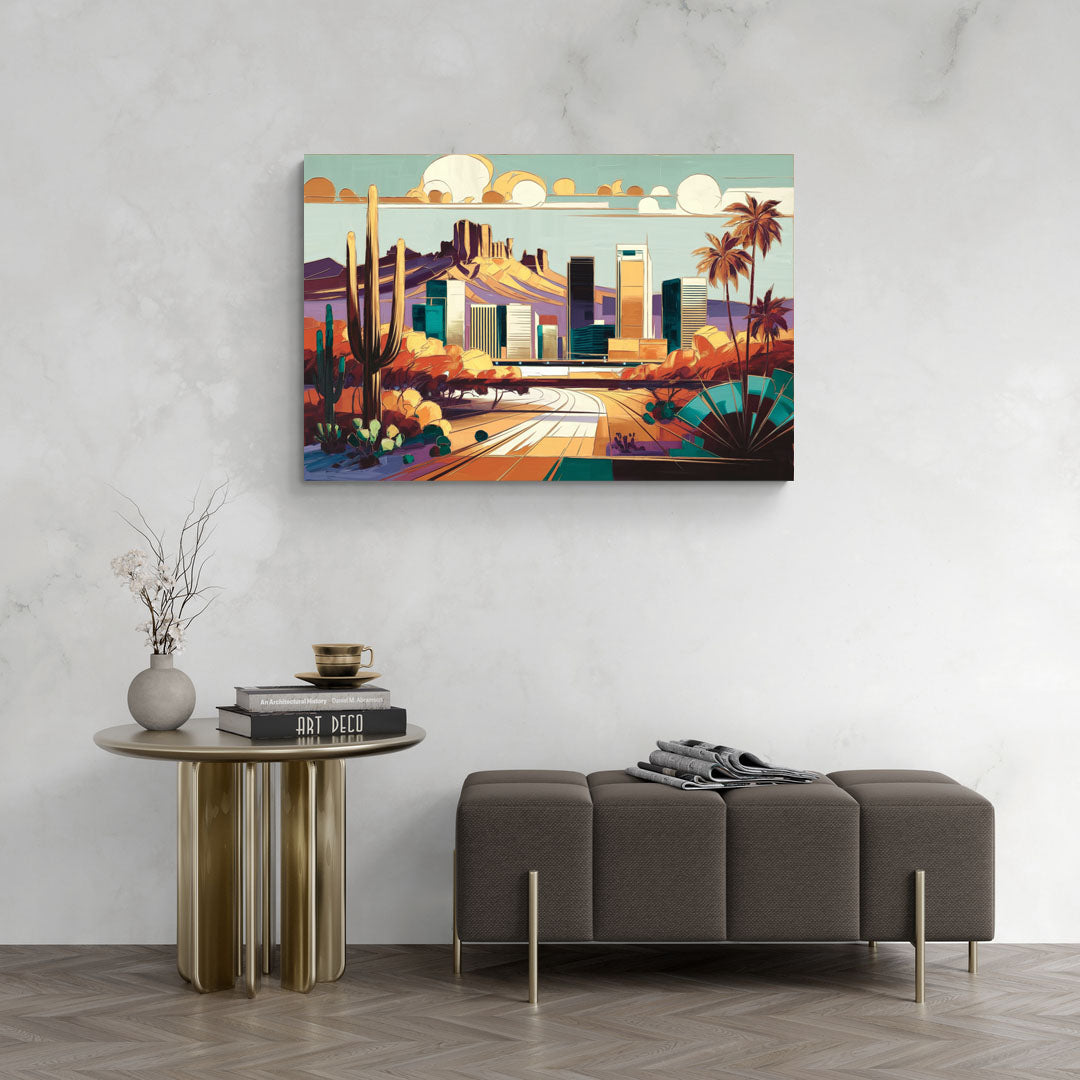 Phoenix Arizona Urban Art - Canvas Wall Art Living Room