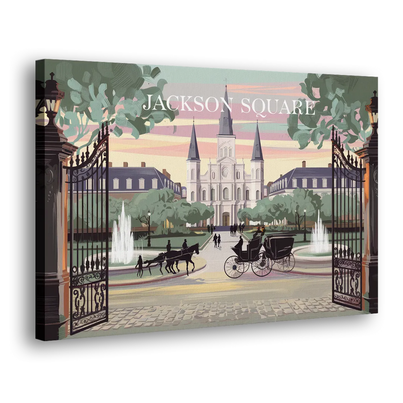 New Orleans Jackson Square - Canvas Print Art Sides