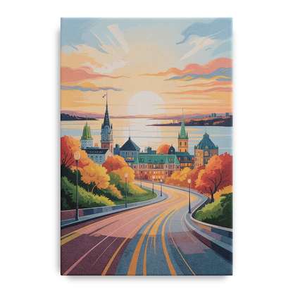 Quebec City Sunrise - Canvas Wall Art