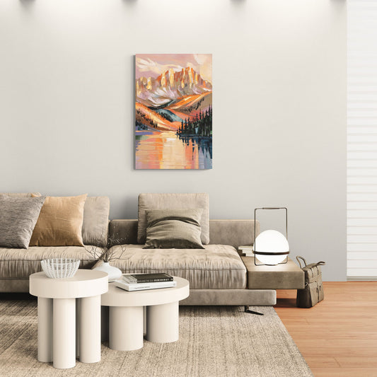 Vail Mountain Sunrise - Canvas Wall Art Living Room
