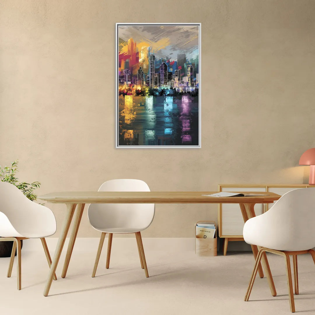Dallas Design District - Living Room White Frame Canvas