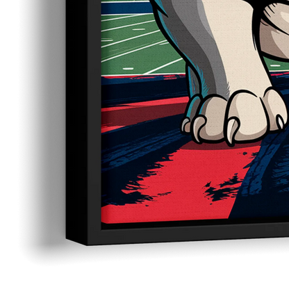 Fresno State Bulldogs Pride - Close-Up Black Frame Canvas