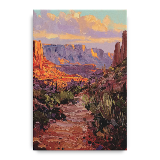 Mesa Arizona Trails - Canvas Wall Art