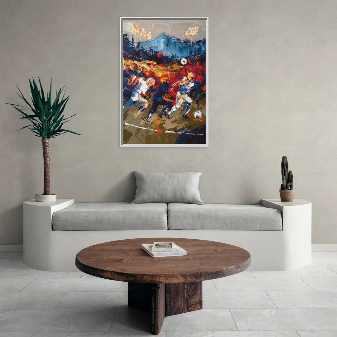 Asheville Sports Team Spirit - Living Room White Frame Canvas