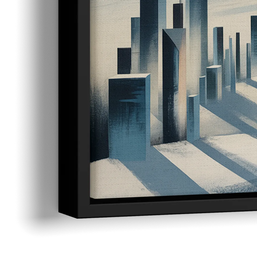 Toronto Winter Wonderland - Close-Up Black Frame Canvas