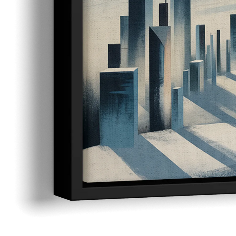 Toronto Winter Wonderland - Close-Up Black Frame Canvas