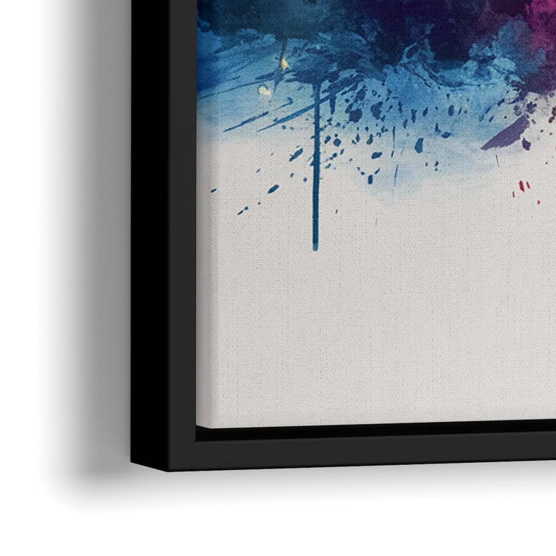 Birmingham Downtown Skyline - Close-Up Black Frame Canvas