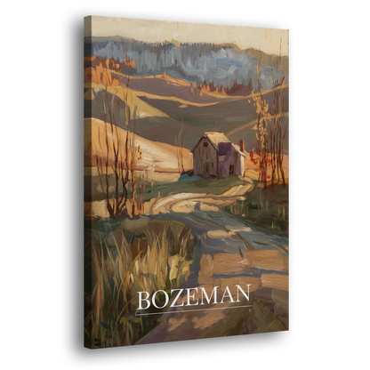 Bozeman Rustic Landscape - Canvas Print Art Sides