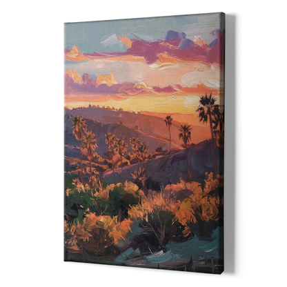 Anaheim Sunset Views - Canvas Print Art Sides
