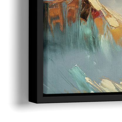 Henderson Mountain Horizon - Close-Up Black Frame Canvas