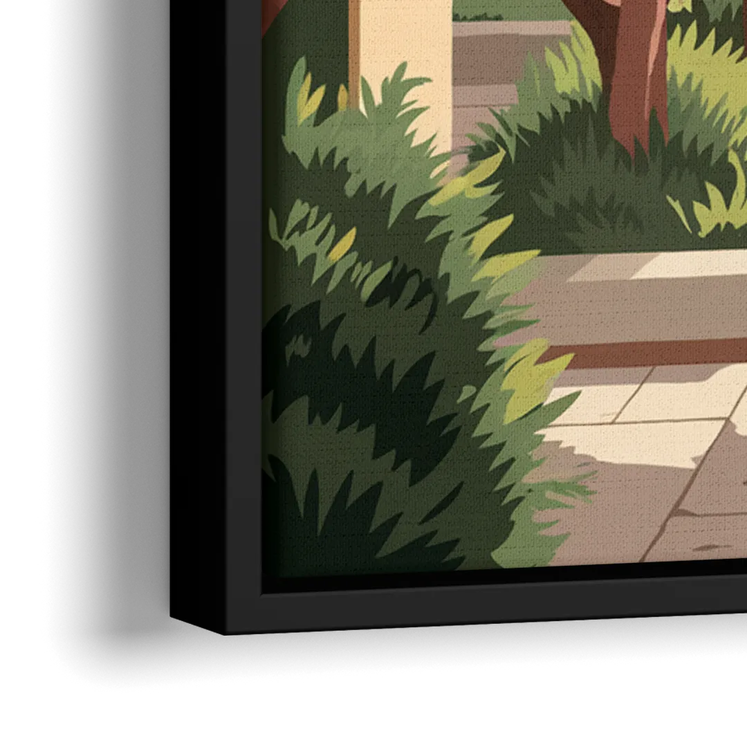 Orlando Citrus Grove Design - Close-Up Black Frame Canvas