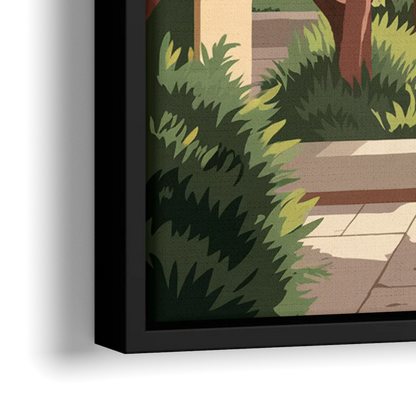 Orlando Citrus Grove Design - Close-Up Black Frame Canvas