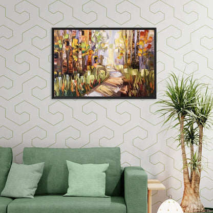 Grand Rapids Seasonal Foliage - Living Room Black Frame Canvas