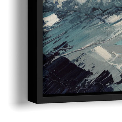 Seaside Stormy Skies - Close-Up Black Frame Canvas