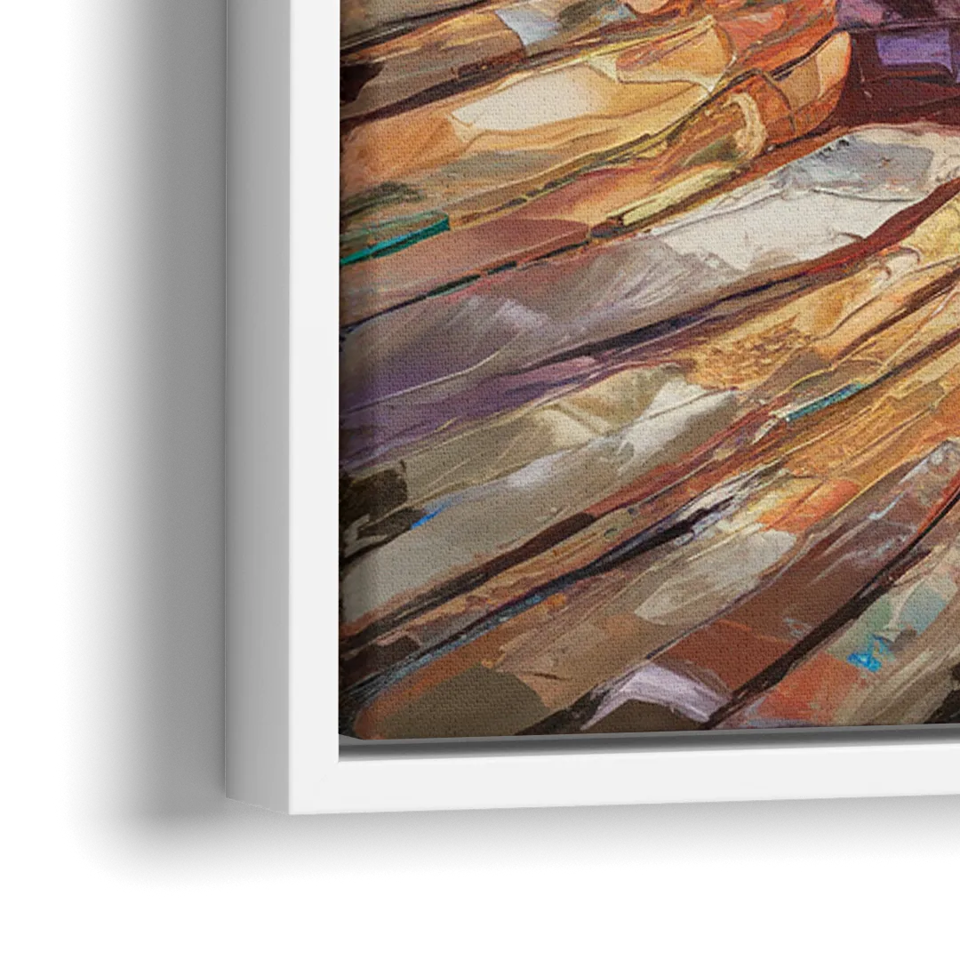 San Diego Coastal Cliffs - Close-Up White Frame Canvas