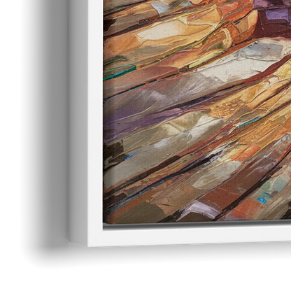San Diego Coastal Cliffs - Close-Up White Frame Canvas