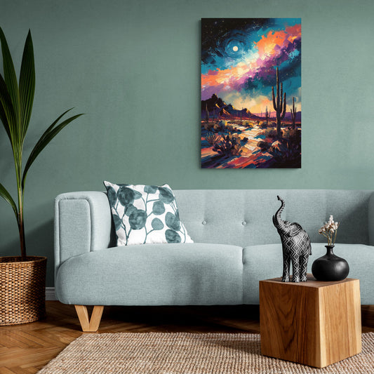 Tucson Night Sky - Canvas Wall Art Living Room