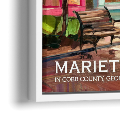 Marietta Cobb County Scenes - Close-Up White Frame Canvas