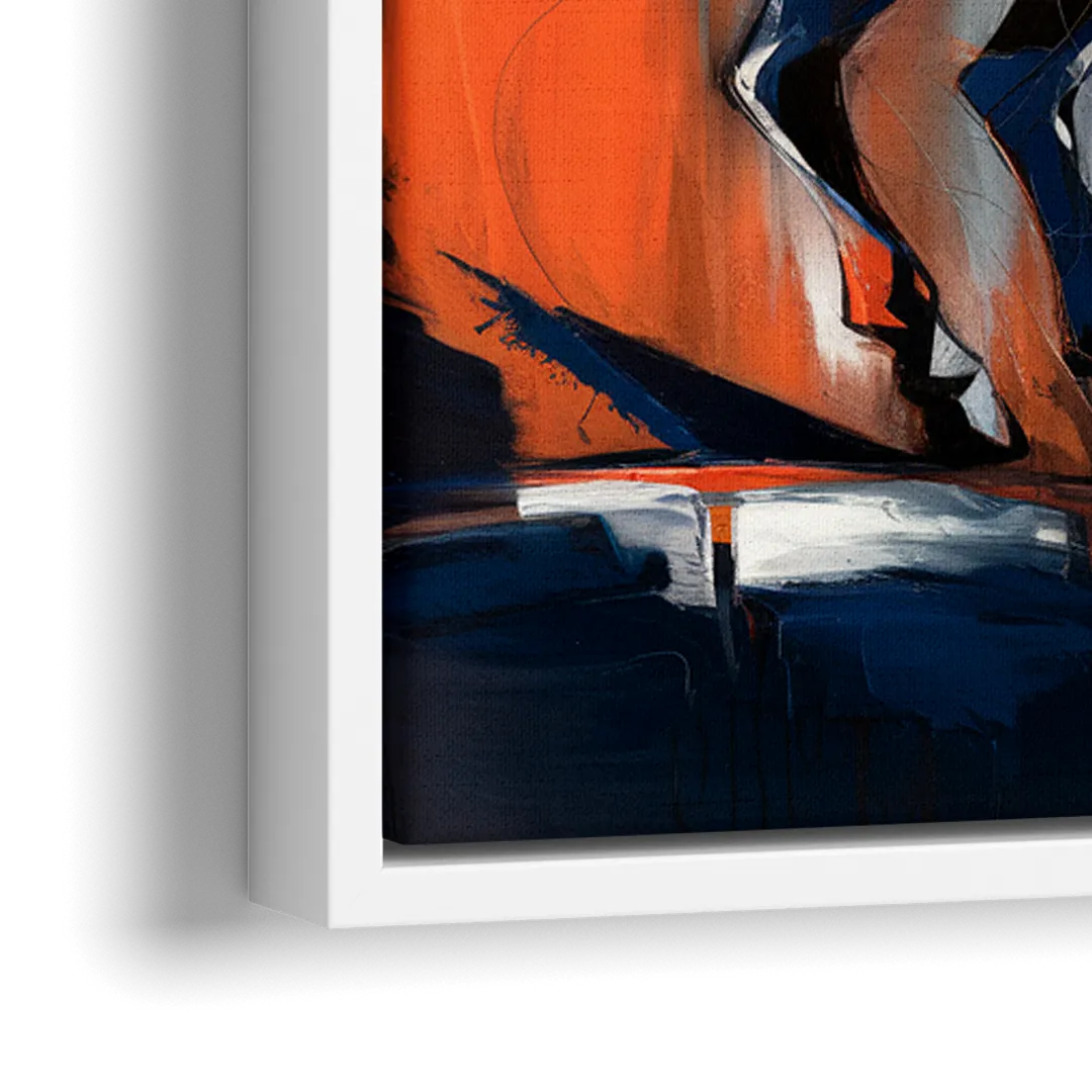 Denver Broncos Legacy - Close-Up White Frame Canvas