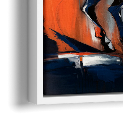 Denver Broncos Legacy - Close-Up White Frame Canvas
