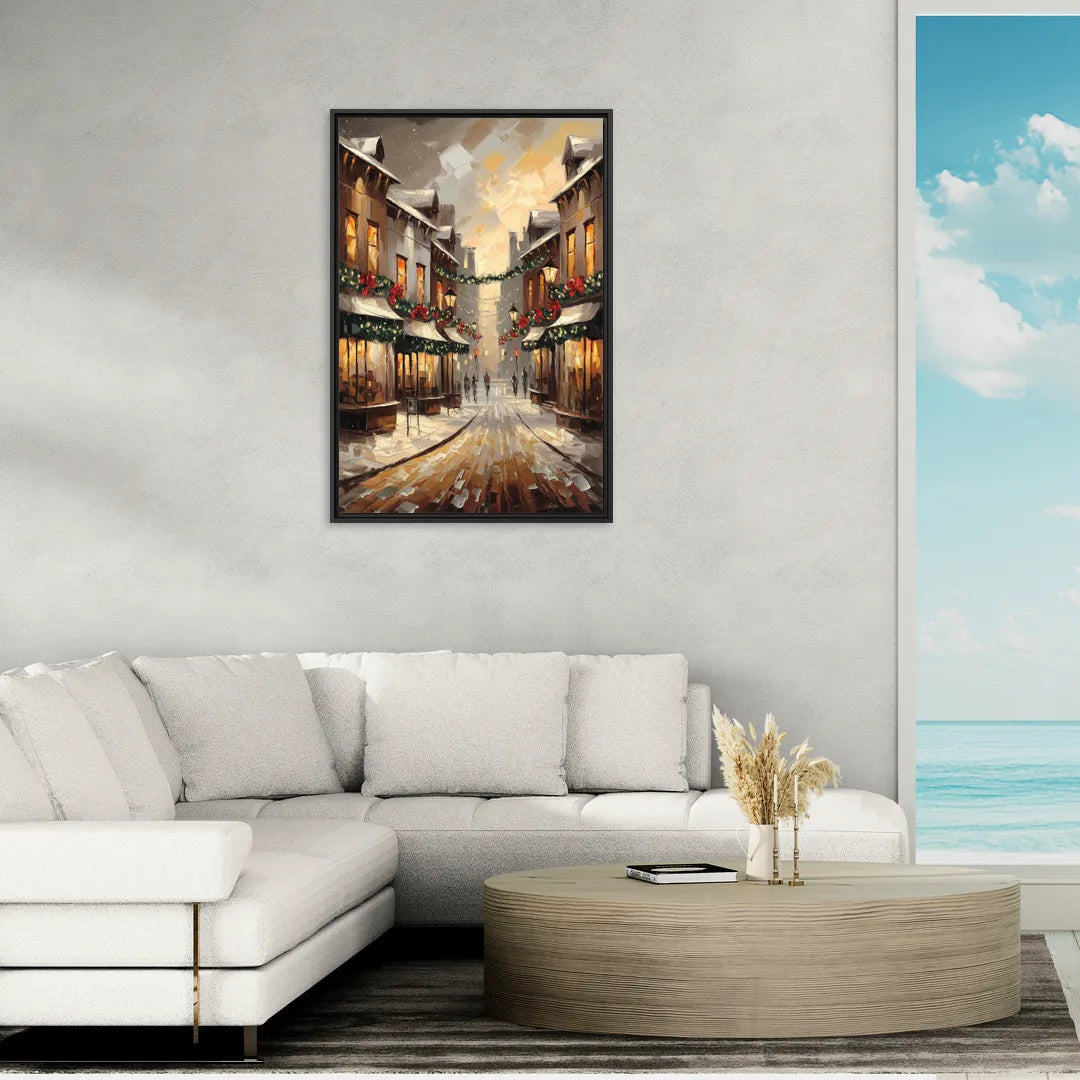 Garland Historic Downtown - Living Room Black Frame Canvas