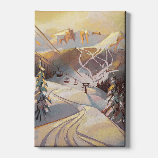 Vail Ski Slopes - Canvas Wall Art
