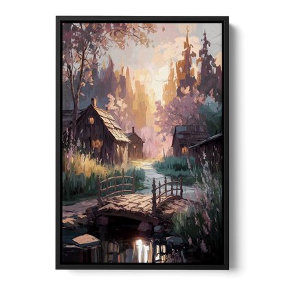 New Hope Rustic Charm - Black Frame Canvas