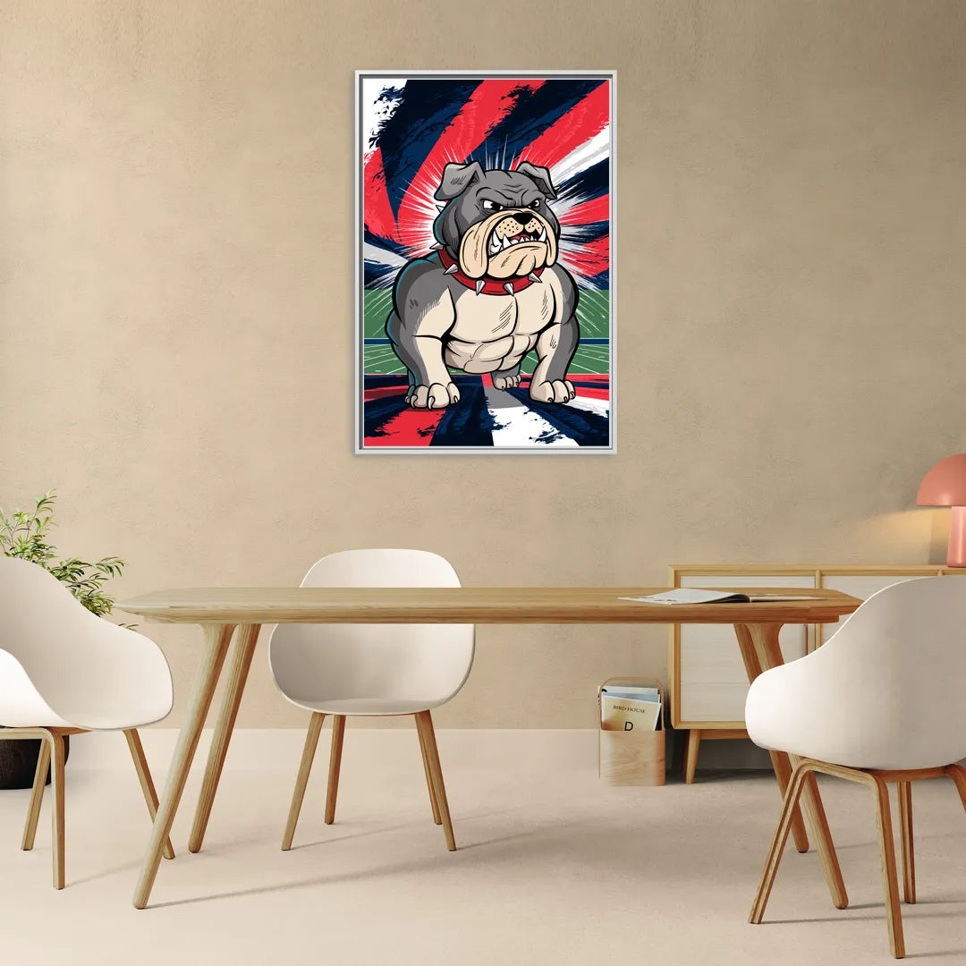 Fresno State Bulldogs Pride - Living Room White Frame Canvas