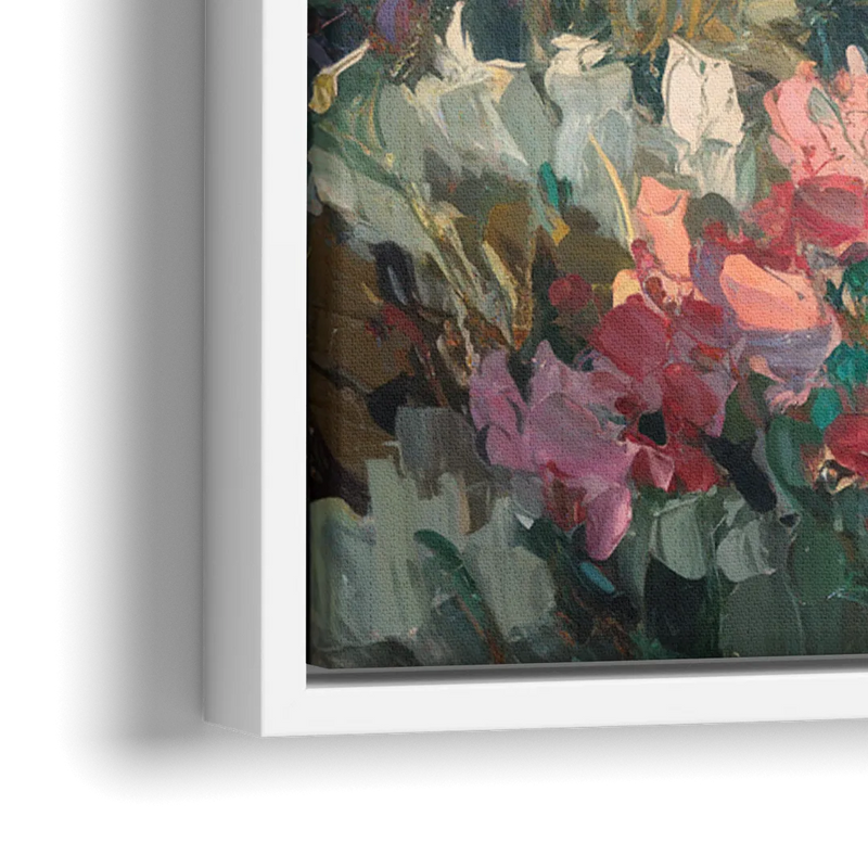 Tucson Wildflower Fields - Close-Up White Frame Canvas