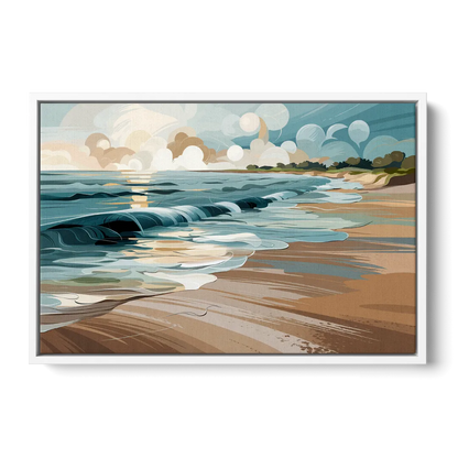 Mobile Coastal Vibes - White Frame Canvas