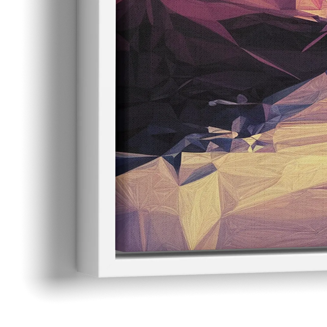 Boise Sunset Serenity - Close-Up White Frame Canvas