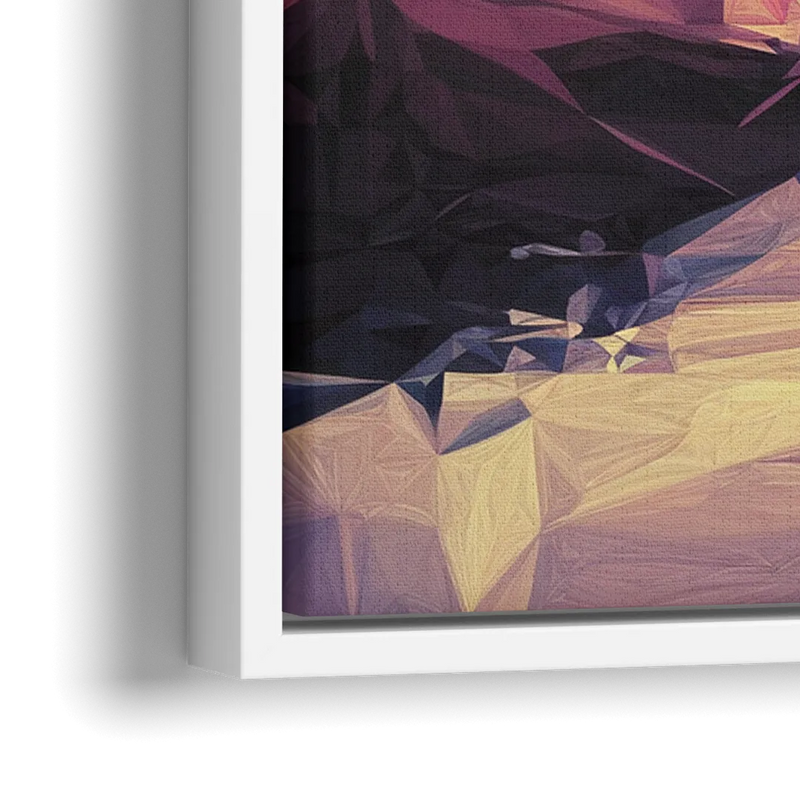 Boise Sunset Serenity - Close-Up White Frame Canvas