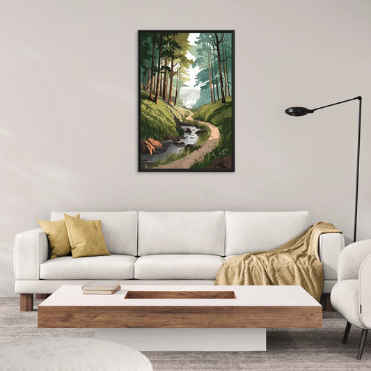 Franklin Nature Trails - Living Room Black Frame Canvas
