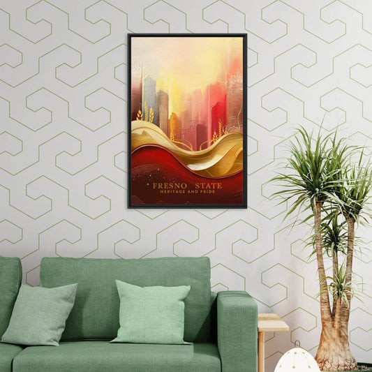 Fresno State Heritage and Pride - Living Room Black Frame Canvas