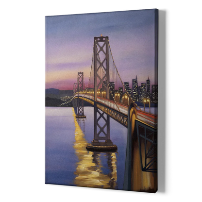 Oakland Bay Bridge View - Canvas Print Art Sides