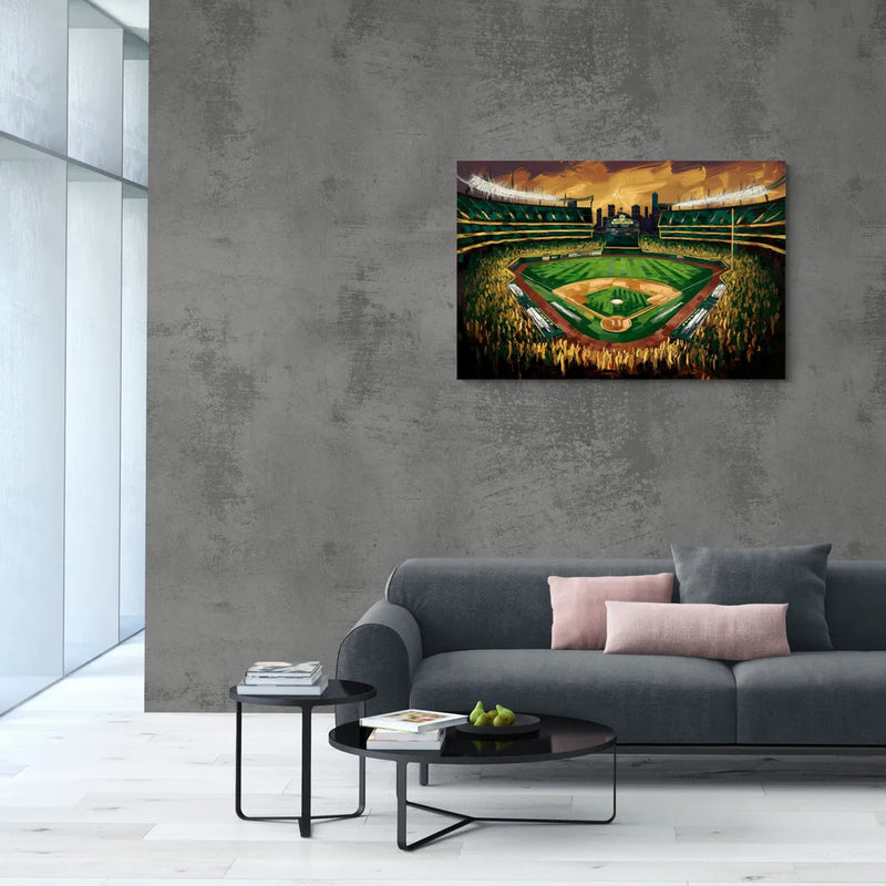 Oakland Athletics Stadium - Canvas Wall Art Living Room